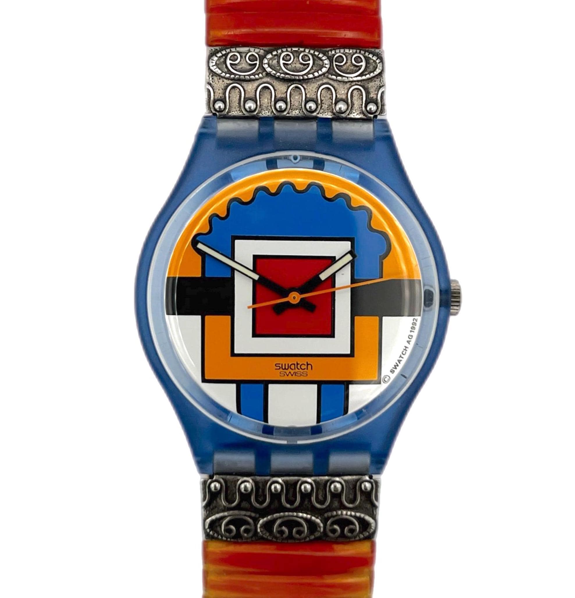 Vintage Swatch Red and Yellow Paella Watch Swatch La Paella De Espana Shrimp Watch - New #22D  main image 4