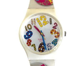 Swatch Gent PLAYFUL PINS GW145 - estado casi perfecto sin usar - batería nueva instalada - 34 mm