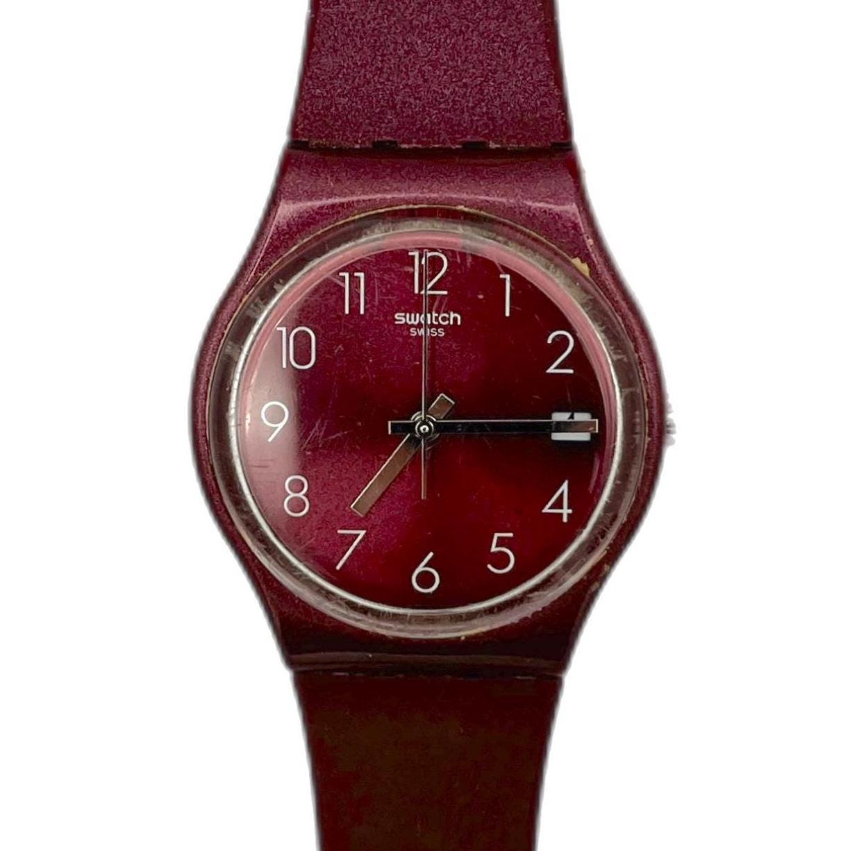 Swatch Gent Redbaya Ladies\' Swiss Watch. 34mm. Date. New Battery Swatch Gent Redbaya Ladies main image 2