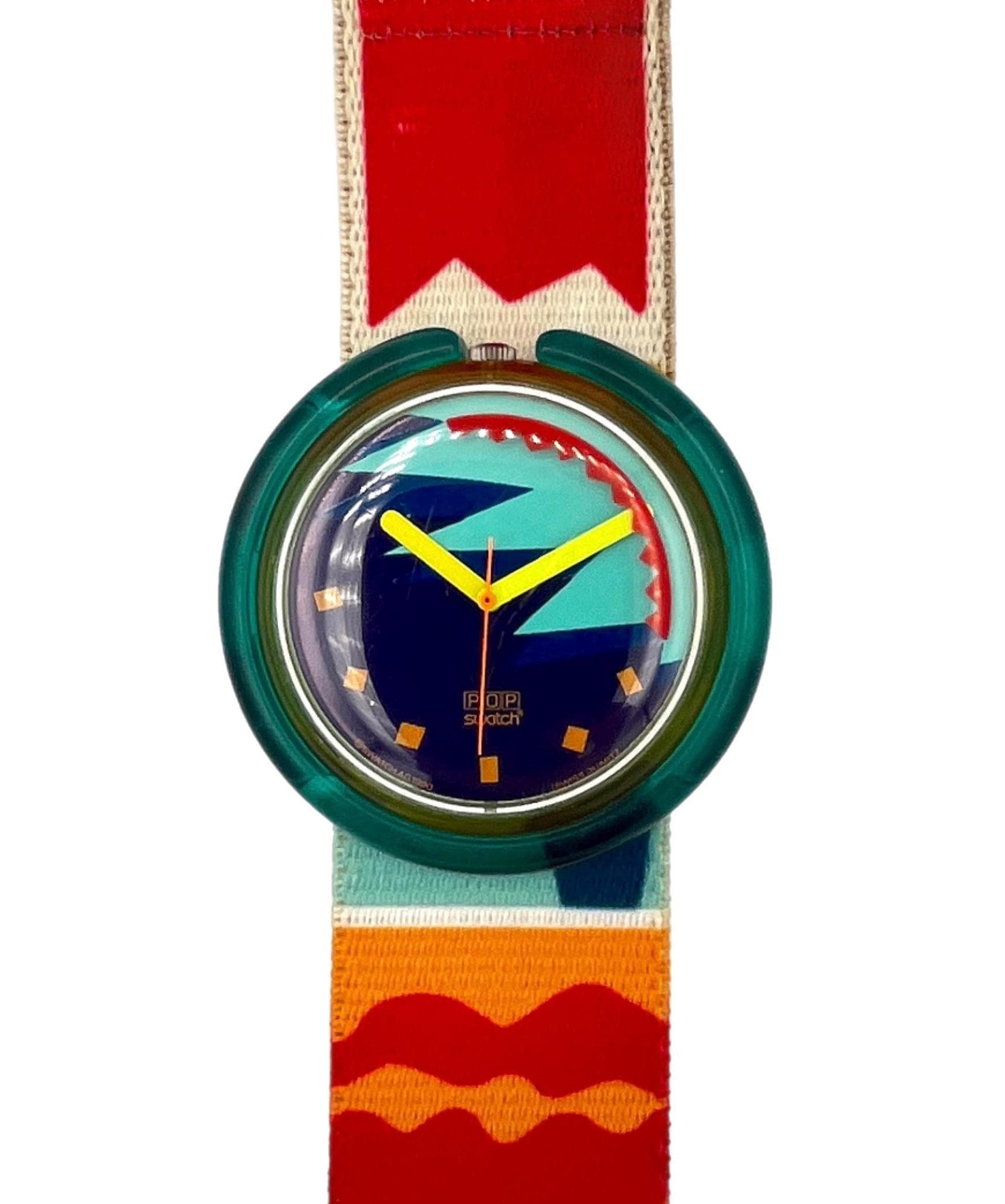 1991 Pop Swatch PHANTASY WAVES PWK143 - Hawaiian Surfing Theme