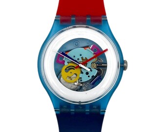 Swatch New Gent COLOR MY LACQUERED SUOS101 - multi color unisex watch with large 41mm face
