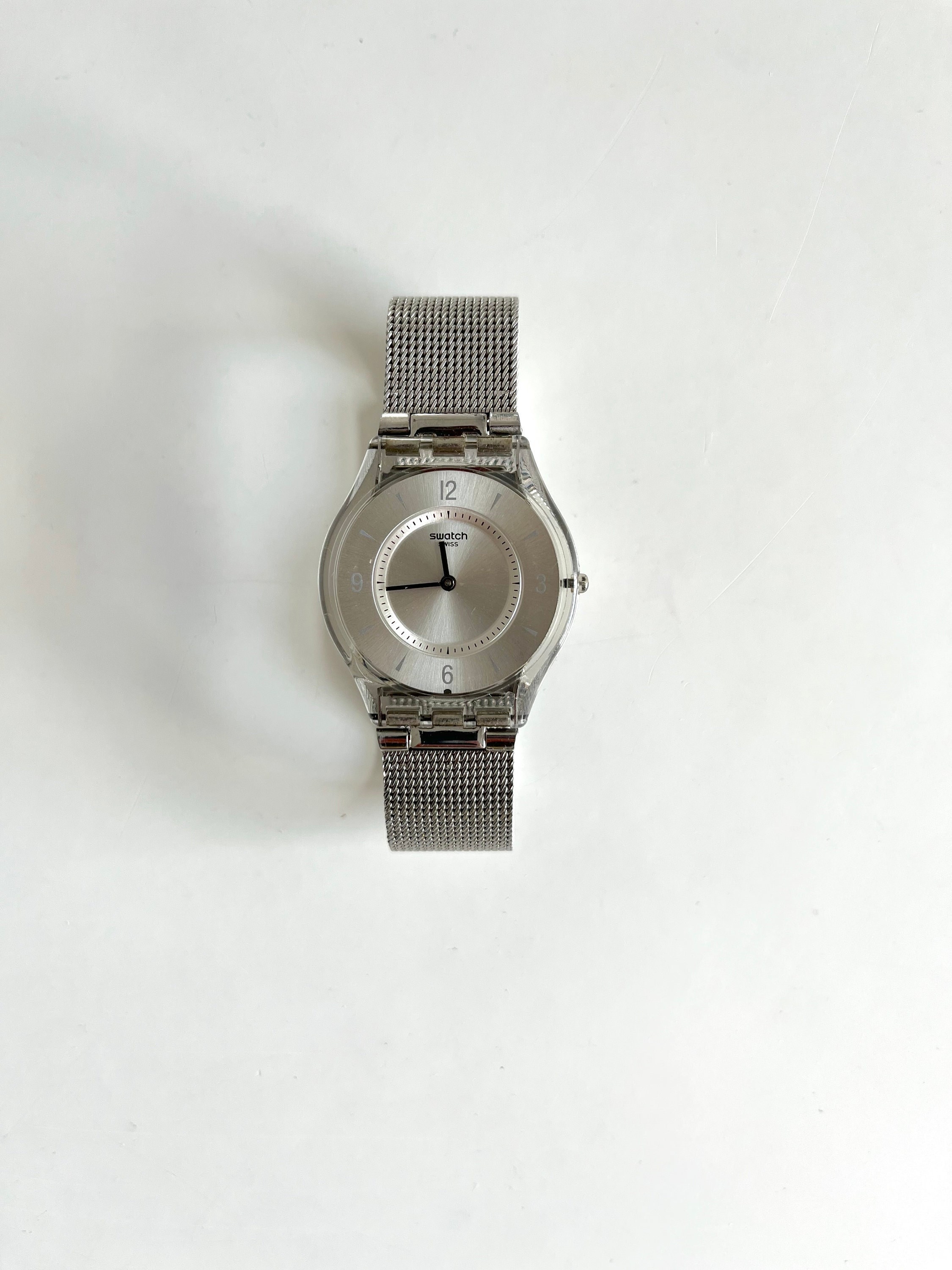 Swatch Skin Classic METAL KNIT SFM118M Near Mint Condition New Battery Installed 34mm Diameter Thinnest Watch in the World Etsy