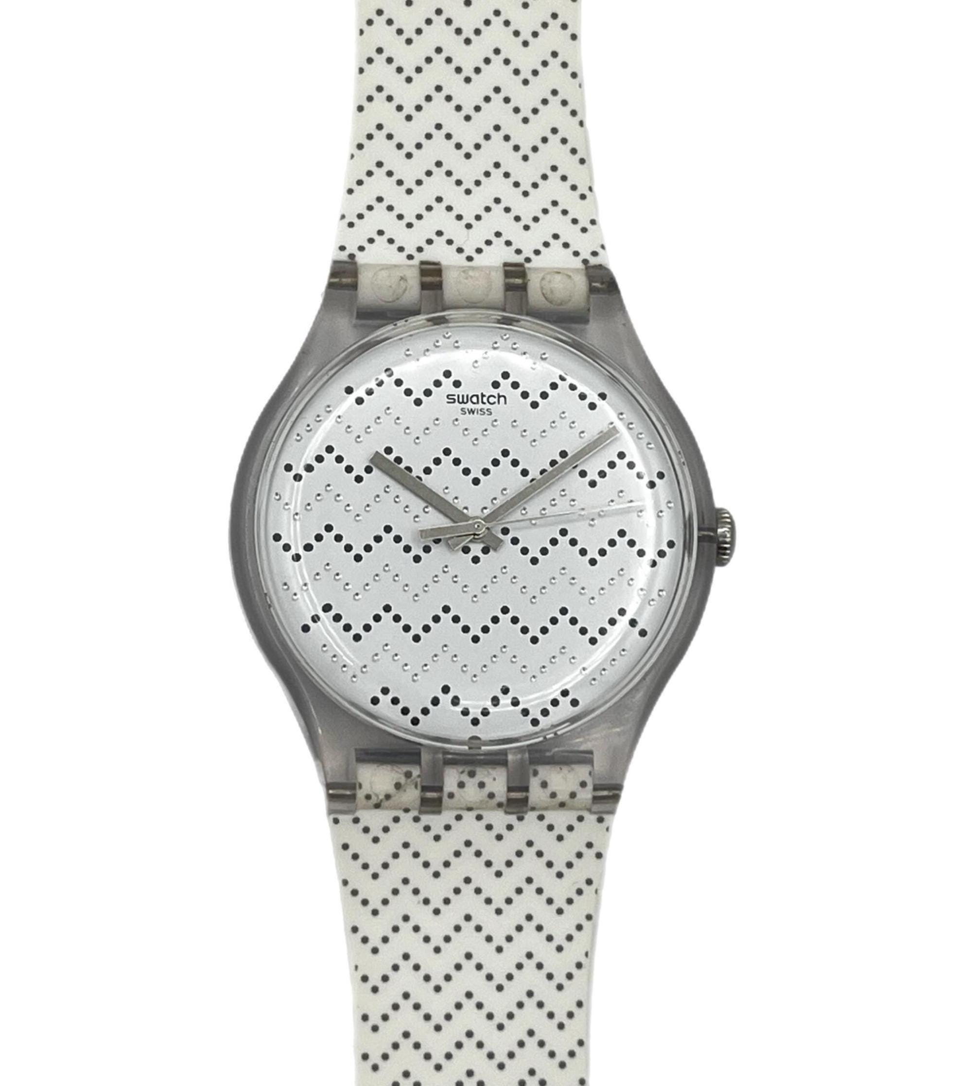 Swatch New Gent WAVEY DOTS SUOK108 - White Large 41mm Face 