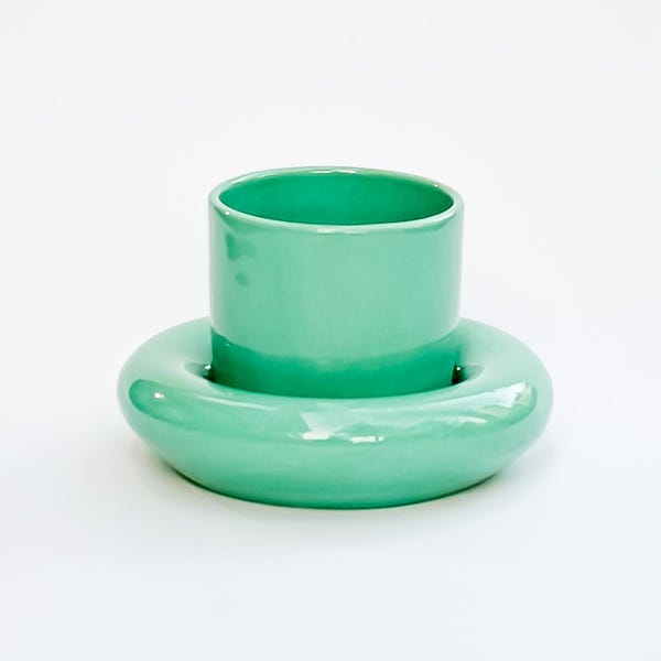 Bonbon Coffee Cup & Saucer - Mint Color
