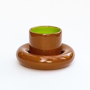 Bonbon Coffee Cup & Saucer - Kiwi Colors