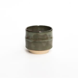 Tazze impilabili in bambù - Tazza in gres Wabi Sabi - Colore lichene intenso