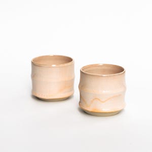 Tazze impilabili in bambù - Tazza in gres Wabi Sabi - Colore Dune