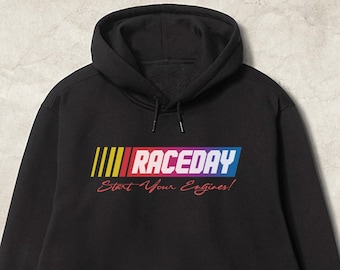 Nascar Raceday Start your Engines! Hoodie, Raceday Retro Nascar Hoodie, Vintage Nascar Logo Racing, Vintage 1970s Nascar Hoodie, Unisex