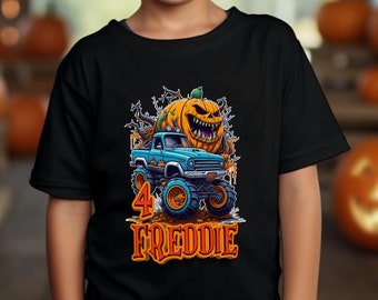 Halloween Monster Truck Shirt, Monster Personalized Birthday Shirt, Custom Monster Truck tshirt, Monster Trucks Group Birthday Gift Tee