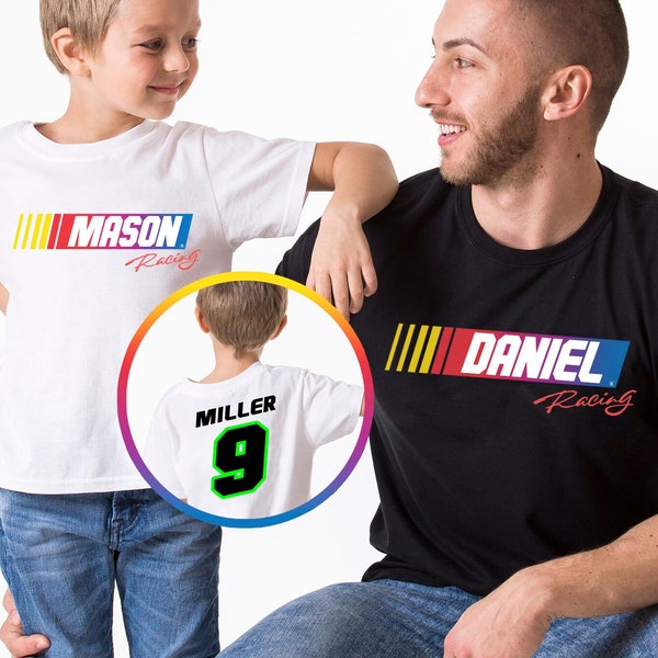 Custom Race Car Birthday Shirts | Group Racing Nascar Personalized Birthday Shirt | Toddler Racing tshirt, Boys Race Car Birthday Shirt Gift