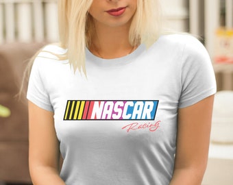 ナスカー レーシング シャツ、レディース レースデー ハイプ USA T シャツ、スタート ユア エンジンズ T シャツ、カイル ブッシュ、チェイス エリオット ペトロールヘッド トップ、ナスカー ファン