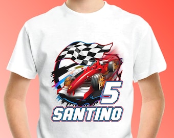 Race Car Birthday Shirt, Custom F1 Racing Birthday Shirt, Red Formula one Tshirt, F1 Racer Birthday Gift, Fast Hot Wheel Birthday Shirt