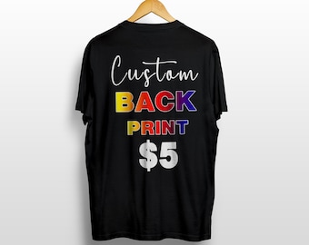 Mejora de impresión posterior para camiseta personalizada