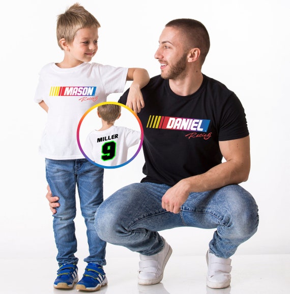 Custom Race Car Birthday Shirts | Group Racing Nascar Personalized Birthday Shirt | Toddler Racing tshirt, Boys Race Car Birthday Shirt Gift