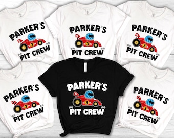 Pit Crew Birthday Shirts, Custom Pit Crew Shirts, Custom F1 Tshirt, Matching Formula One Shirt, Group Racing tshirt, Race Car Shirts, F1 Tee