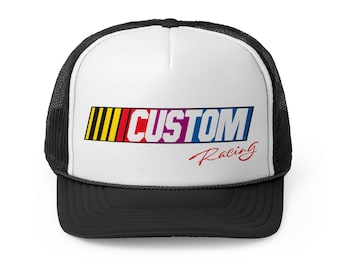 Custom Racing Trucker Cap, Unisex Nascar Cap, Personalized Race Hat, Custom Race Car Cap, Retro Racing Trucker, Race Day Cap