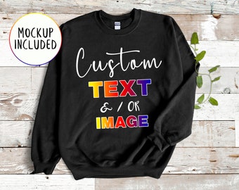 Custom Personalized Sweatshirt, Custom Logo Sweatshirt, Custom Unisex Pullover, Custom Photo Sweater, Custom Apparel, Personalized Sweater