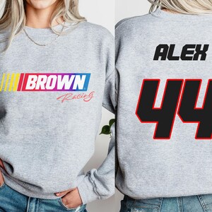 Custom Nascar Racing Sweatshirt, Personalized Retro Race Sweater, Vintage Race Car Logo, Vintage 70s Nascar Sweater, Womens Nascar Sweater