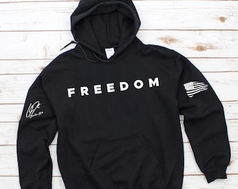 Erika Kirk Freedom Hoodie, Charlie Kirk Signature, Charlie Kirk Freedom Tee, Biblical Tee, We Are All Charlie Kirk, Patriotic Tee, USA Flag