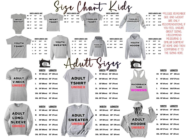 a poster with a bunch of different types of shirts