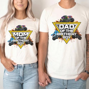 Custom Monster Truck Birthday Shirt, Jam Squad Shirts, Personalized Monster Truck Logo, Boys 2nd Birthday Party Tee image 3