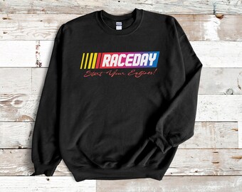 Nascar Raceday Start your Engines! Sweatshirt, Raceday Retro Nascar Sweatshirt, Vintage Nascar Logo Racing, Vintage 1970s Nascar Sweater