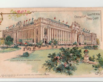 Rara postal de recuerdo de la Expo de San Luis de 1904