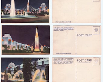 Postales de la Exposición Universal Golden Gate de 1940: Feria Mundial de San Francisco, juego de 10