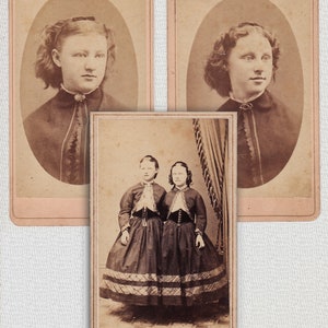 Antique Carte de Visite Photo Cards (3) c. 1870