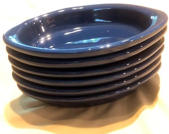 Platos ovalados azul cobalto - Juego de 6, sin usar