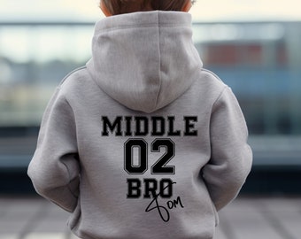 Personalisierte Hoodies Familie, Geschenk Eltern Und Geschwister, Passendes Familien Outfit für Fotoshooting, Große/Kleine Schwester/Bruder