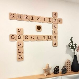 Scrabble wall decoration personalized letters of your choice