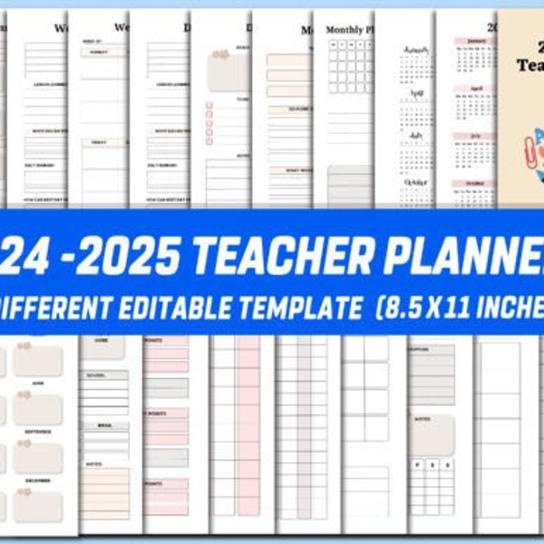 2024 2025 Teacher Planner Etsy