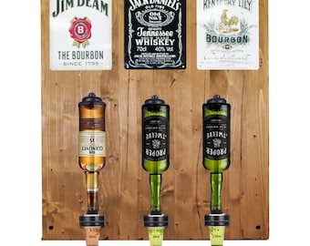 Home Whiskey Bar/Dispenser di alcolici a parete/Regalo per uomo/Drink Party Bar/Dispenser di liquori/3 portabottiglie K2