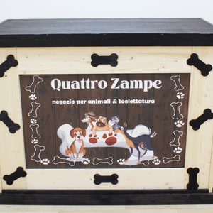 Customizable solid wood pet store checkout counter, display counter, BA1 Reception Counter image 3