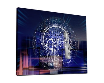 Art on canvas Printing on canvas science AI artificial intelligence Free shipping to the US and Europe Q5