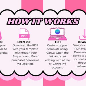 Retro Thank You Card Template, Editable Pink Canva Package Insert, DIY Cherry Small Business Card Coquette Customer Thank You Note, QR code image 5