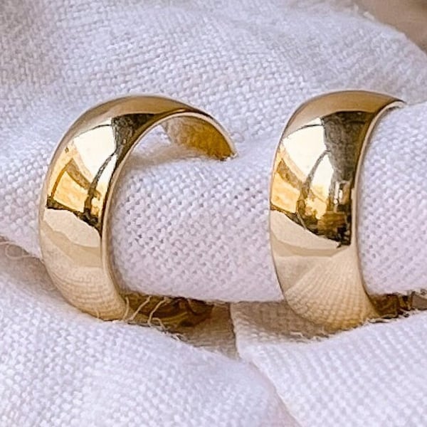 Monet Vintage Gold Hoop Earrings