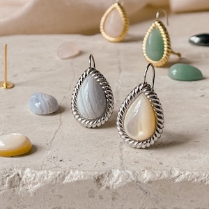 KJL Multiple Gold and Coloured Stone Magnetic Earrings
