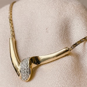 Attwood  and Sawyer Gold Crystal Twist Necklace