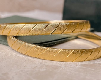 Monet  Pair of Gold Bangle