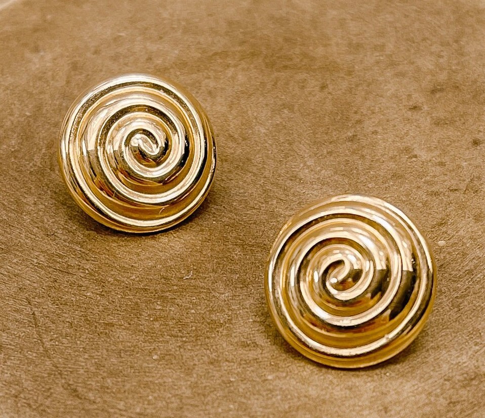 Vintage Monet 14K gold posts Pierced Earrings-2 Pairs | eBay
