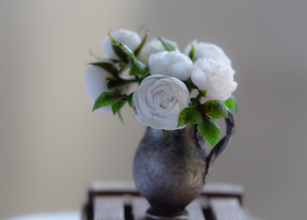 Miniature White Roses - Etsy