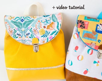 Misha Kids Backpack PDF Sewing Pattern in English with video tutorial