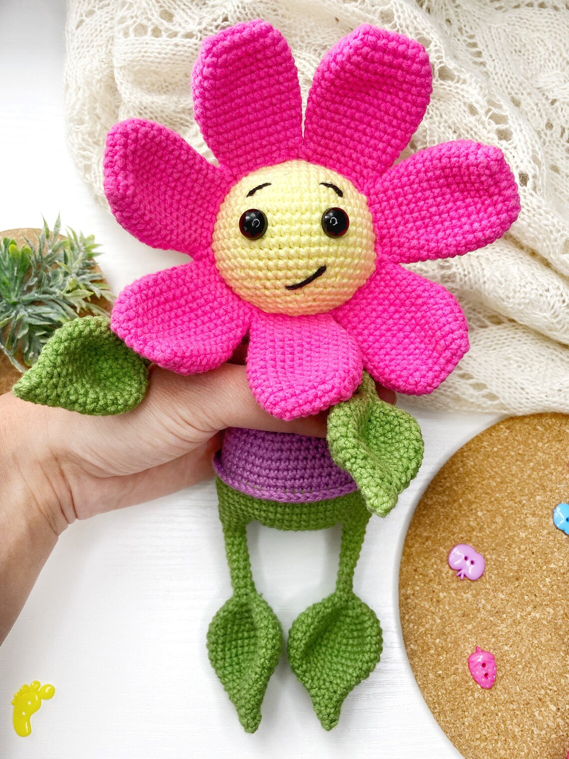 Crochet PATTERN Flower. Amigurumi Easy Crochet Pattern Cute Etsy Canada