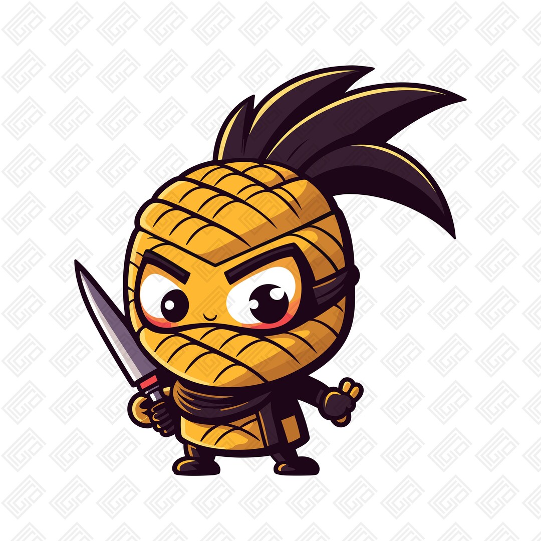 Pineapple Ninja PNG SVG Pineapple Digital Download Pineapple Ninja Clip