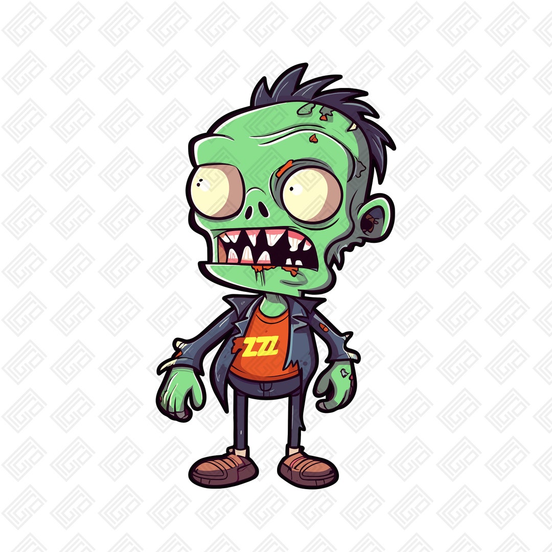 Zombie PNG SVG Classic Cartoon Zombie Downloadable Image - Etsy