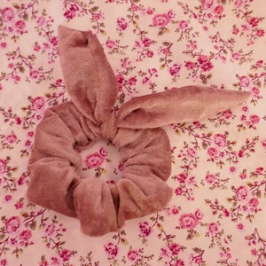 Cool summer scrunchie | Hair ribbon | Scrunchie hair elastic with bow | Gift for her | Bridesmaid Gift |