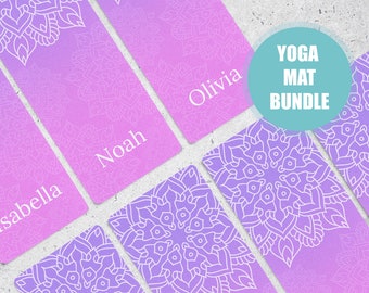 Pattern Yoga Mat, Custom Yoga Mat, Rubber Yoga Mat, Fitness Gift Idea, Personalized Yoga Mat, Mandala Yoga Mat, Yoga Mat Bundle, Yoga Mat