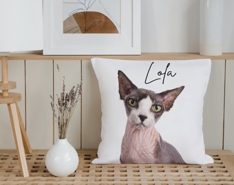 Personalized Pet Pillow, Personalized Cat Pillow, Dog Memorial Gift,Pet's Image on Pillow,Fur Mom gift,Cat Lover, Dog Lover Gift